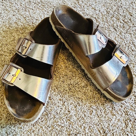 Birkenstock‎ Arizona Soft Footbed- Metallic Copper SZ 41 - Picture 2 of 8